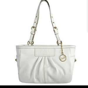 White Leather Coach Bag